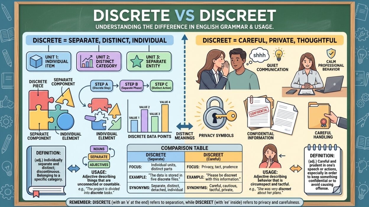 Discrete vs Discreet