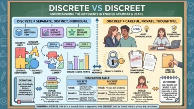 Discrete vs Discreet